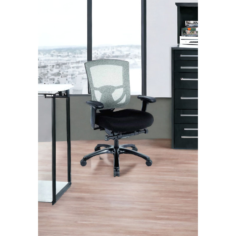 Adjustable Swivel Mesh Rolling Office Chair, Black