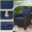 Chaises de patio pour l'extérieur en osier avec coussins-37222286