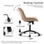 Fauteuil de bureau pivotant sans accoudoirs en similicuir rembourré et imperméable-938714777