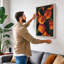 Peaches in Abundance Boho 1 Piece Wrapped Canvas Wall Art-1847019842-1847019893