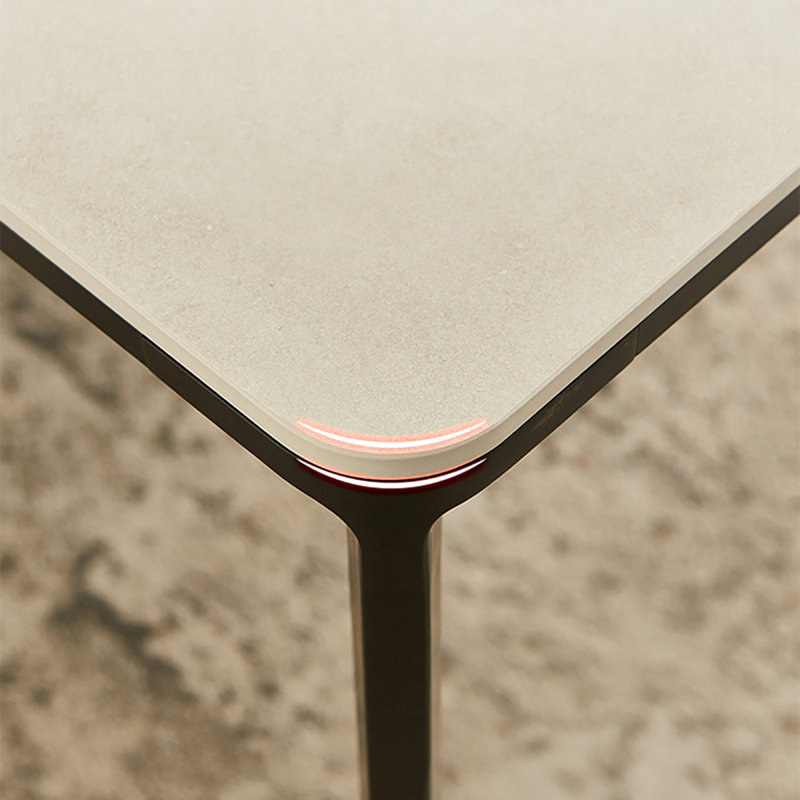 Miseta La table de salle à manger Rock est un simple rectangle, H 29,5 po x L 55,1 po x l 31,5 po