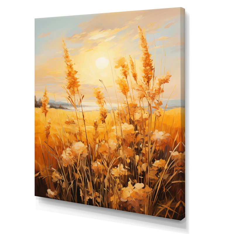 Luciannah Meadow Goldenrod Glow II sur impression sur toile, H 44 po x l 34 po x P 1,5 po, Toile tendue