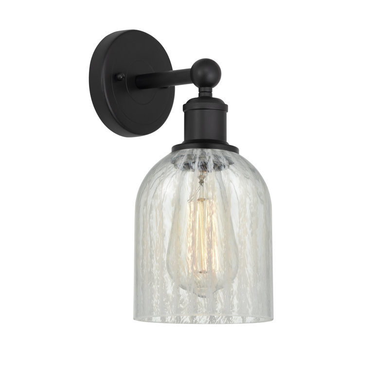 Carmi Armed Sconce, Matte Black, Mouchette