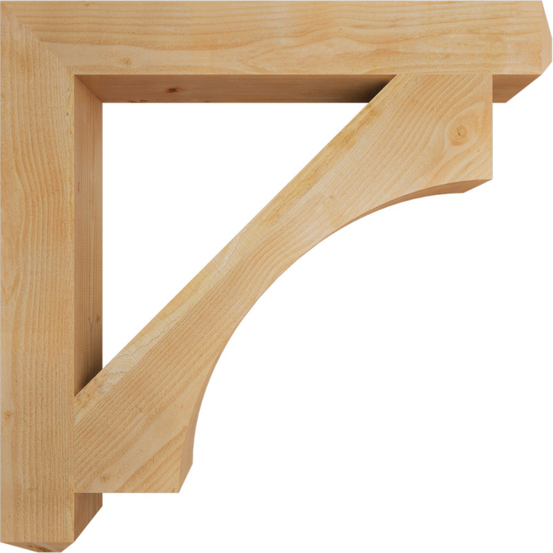 H 6 po x P 6 po Support en bois / corbeau, Sapin de Douglas, H 46 po x l 6 po x P 46 po