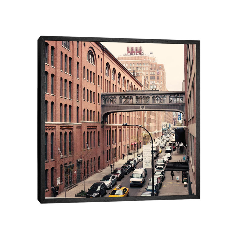 NYC Chelsea by Caroline Mint - Print on Canvas, 45.72 cm H x 45.72 cm W, Black Framed