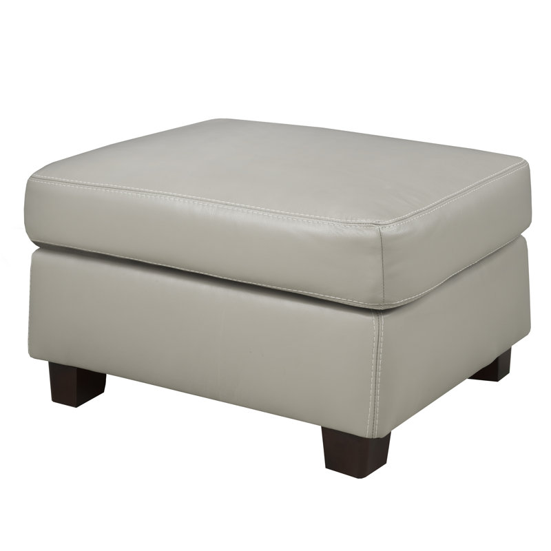 Repose-pieds Edgmon, Cuir gris nuage