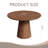 43 Inch Wooden Circular Dining Table With Minimalist Design, Sturdy Base, And Easy Maintenance For Everyday Family Meals.-1060530425