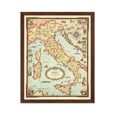Carte illustrée de l'Italie