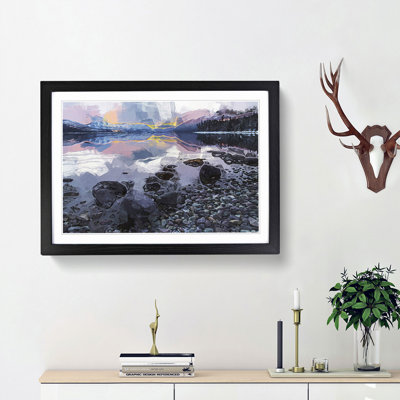 The Apgar Mountains in Montana in Abstract - Framed Print