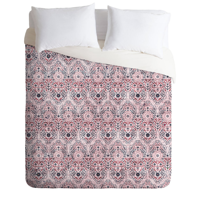 Holli Zollinger Polyester Machine Printed Floral Duvet Cover, Queen Duvet Cover + 2 Standard Shams