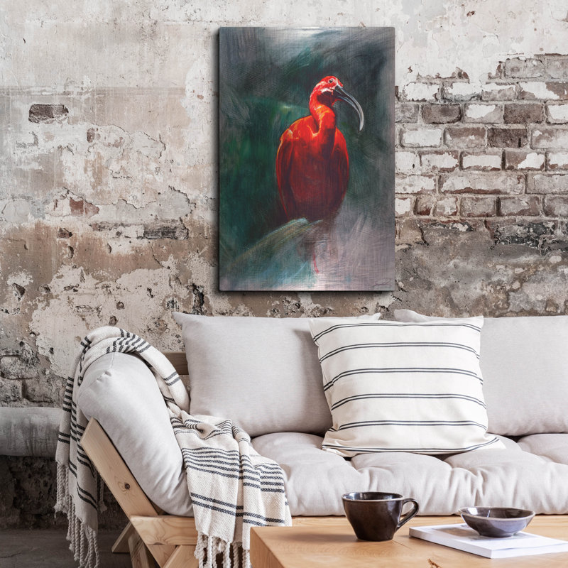«Scarlet ibis» par Robert Campbell, H 36 po x l 24 po