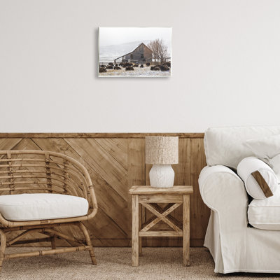 Colorado Buffalo Snowy Farm Wall Plaque, design by Jeff Poe Photography