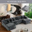 Adame Boneless Compression Sectional Oversized Sofa Couch With Pillows-1243031105-1271910981-1271910991