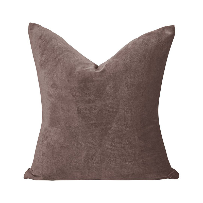 Matte Velvet Cushion Cover - 1 Pc, 30cm x 30cm, Rosy Brown