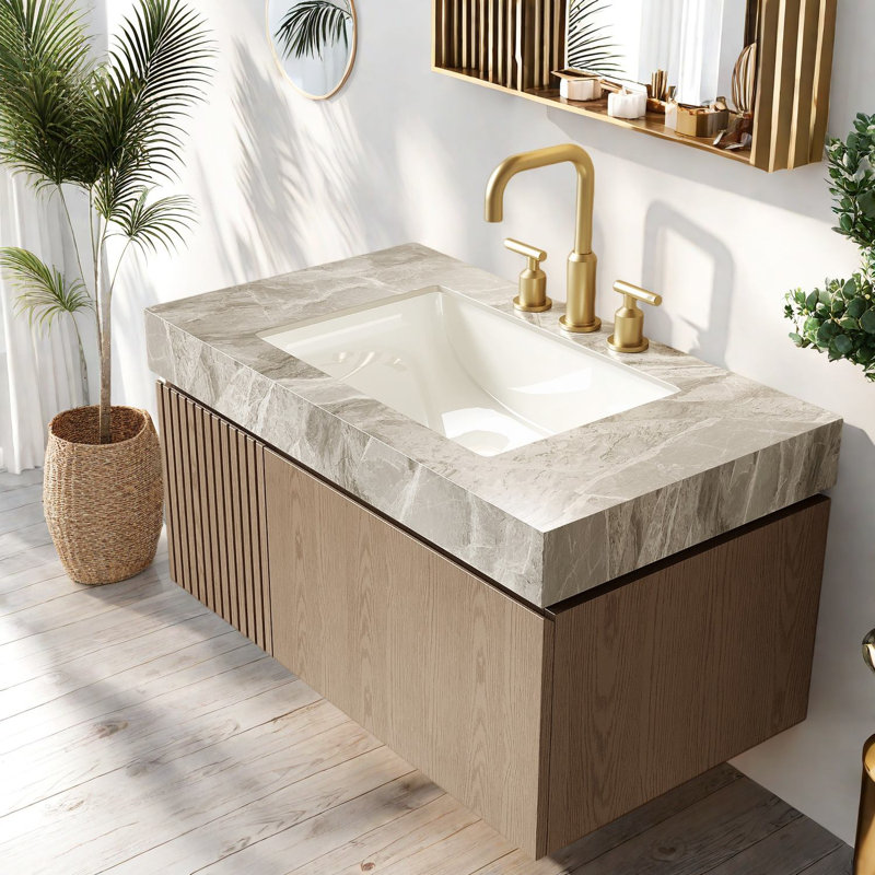 Meuble-lavabo moderne 36 po avec rangement