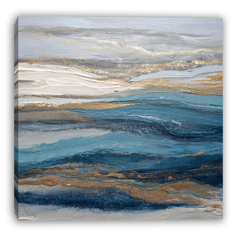 Toile tendue Golden Shoreline, H 20 po x l 20 po x P 1,5 po