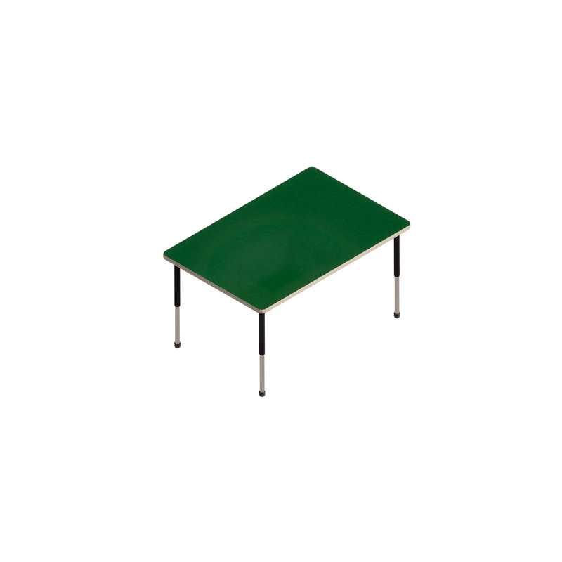 Table d'apprentissage collaboratif avec pieds de luxe rectangulaires, Bleu clair, H 29 po x L 54 po x l 36 po