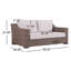 Manhattan 66.93'' Metal Outdoor Loveseat