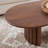 51" Oval Wood Coffee Table, Modern Center Table for Living Room-392205645