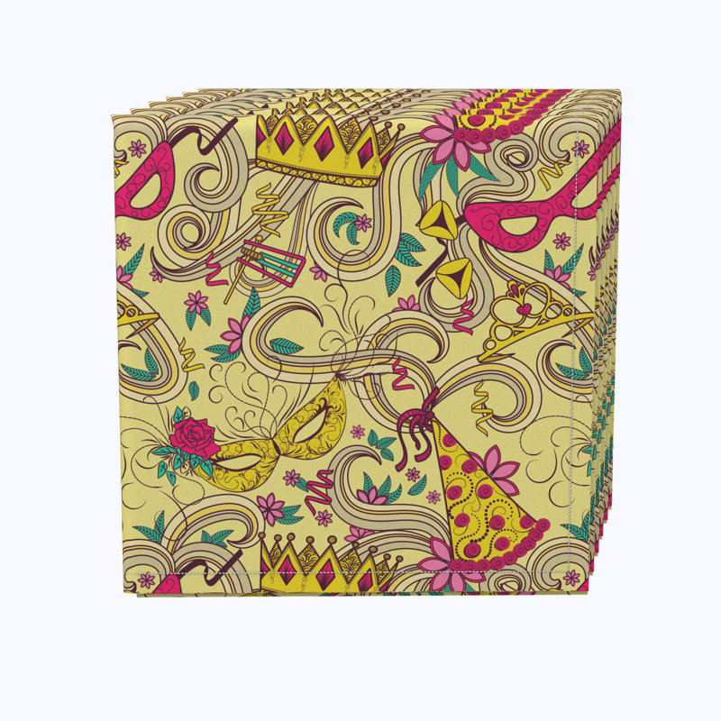 Polyester Geometric Square Napkin