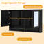 Armoire à pharmacie blanche pour salle de bain de 60 po de large avec portes à double miroir et tablettes ouvertes Baume-129903659