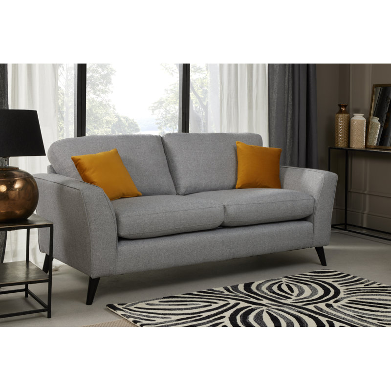Korinthian Sofa 3 Seater Upholstered Made to Order Sofa, Silver