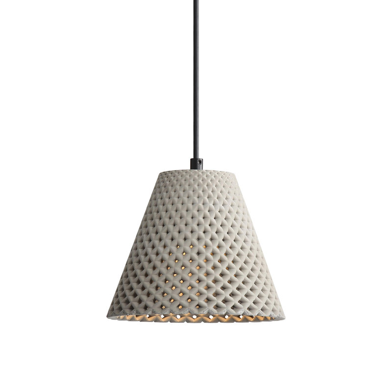 Luminaire suspendu DEL en ciment Traub 10 po, Gris