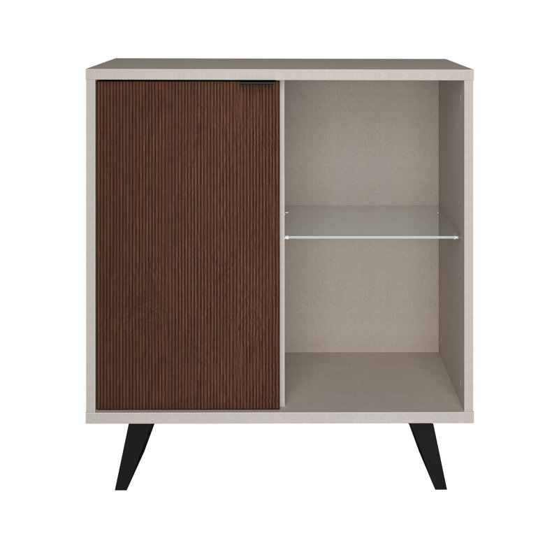 Khyli Accent Cabinet, Cotton/Wood, 36" H x 36" W x 17.5" D