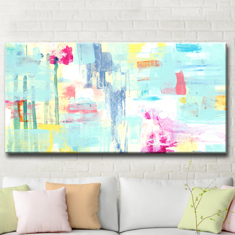 Multi Colour Pattern' by Dana McMillan - Wrapped Canvas Print, 20" H x 40" W x 1.5" D