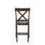 Chaise à hauteur de comptoir en lin et gris vieilli (ensemble de 2)