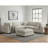 Cassandra Beige Fabric 40 In. Square Ottoman