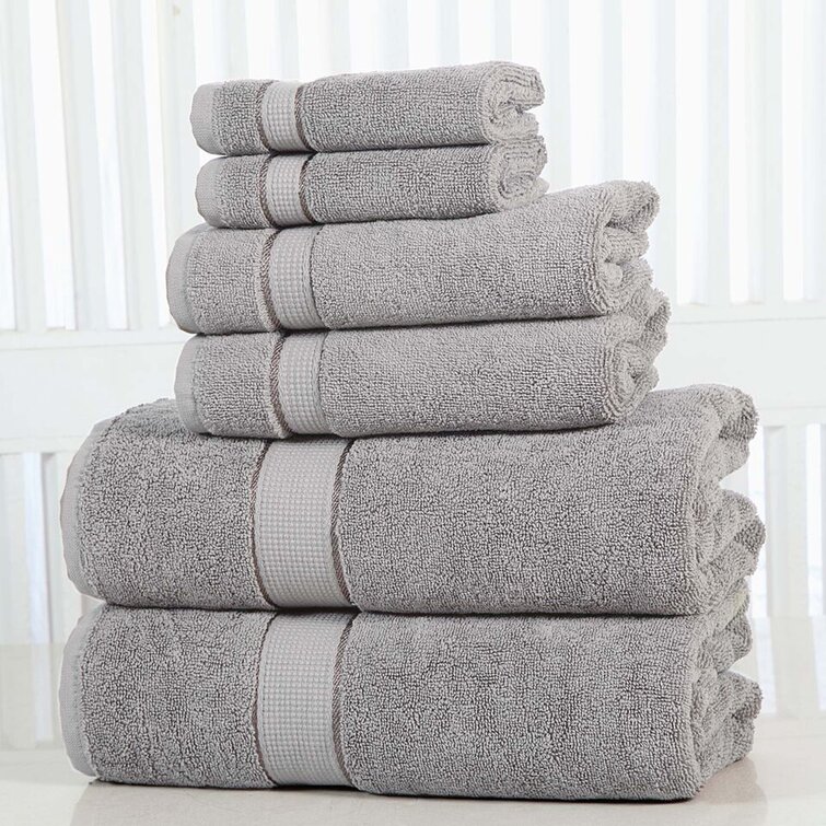 Basics - 2 Piece Quick-Dry Oversize Bath Towel, 100% Cotton,  Platinum, 54 x 30