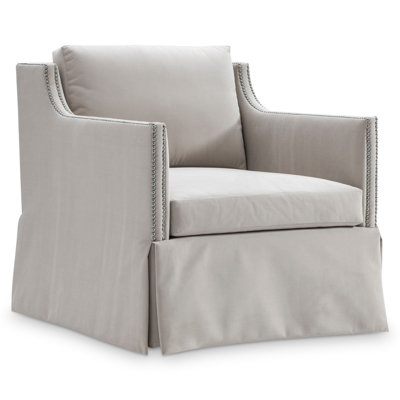 Fauteuil pivotant en tissu Delaney