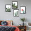 Blooming Flower Desert Cactus, ensemble de 4 décorations murales encadrées 4 pièces-93012167-93012170