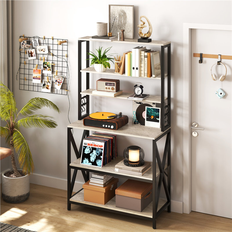 Étagère de rangement 6 niveaux Baker's Rack, Gris