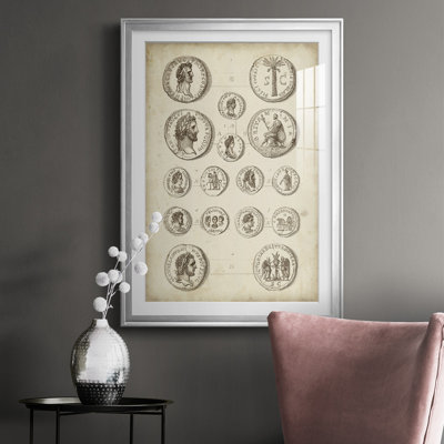 Monnaies romaines antiques IV - impression sur cadre unique sur papier