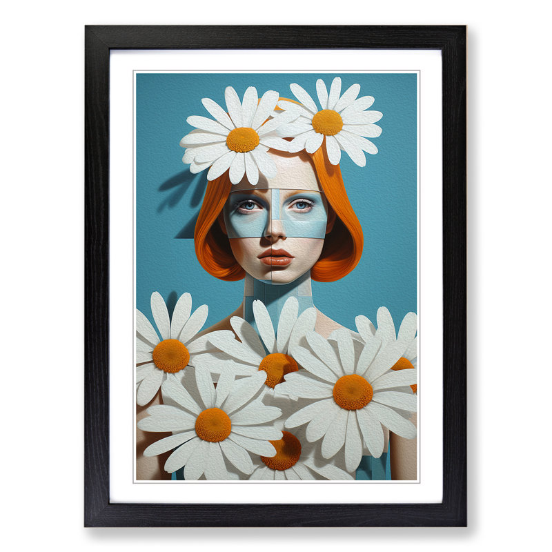 Single Picture Frame Print on Wood, Black Framed, 64cm H x 46cm W