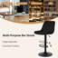 Apoch Waffle Velvet Height Adjustable Bar Stool 360 Swivel with Footrest-2010243419