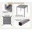 5-Piece Outdoor Patio Dining Set – Square Table With 4 Stackable Chairs, Weather-Resistant Garden Or Balcony Furniture For Cafe, Backyard Or Deck (Grey)-1832606233