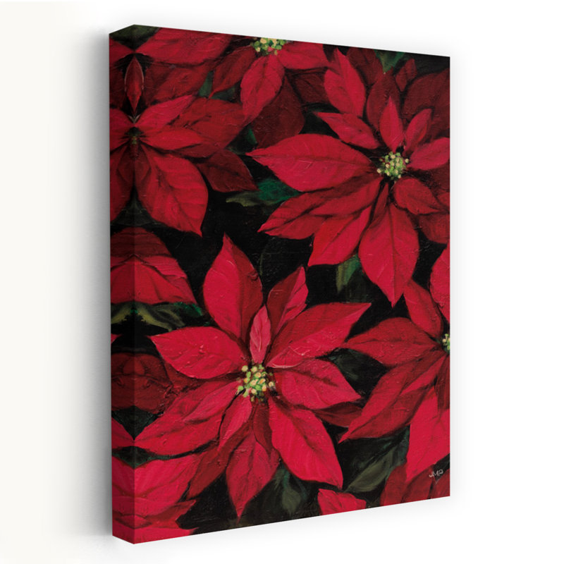 Art de fleur poinsettia de Noël I, H 24 po x l 16 po