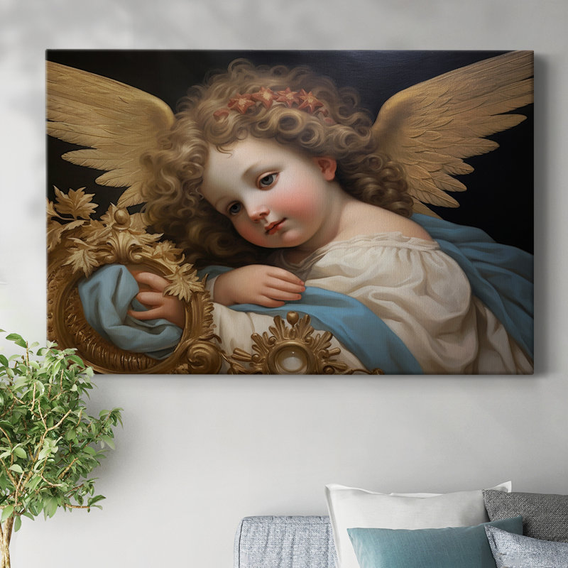 Angel CII - Toile tendue avec châssis Premium - Prêt à accrocher, H 8 po x l 12 po