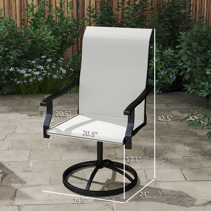 Ensemble de 2 chaises d'extérieur, chaises pivotantes