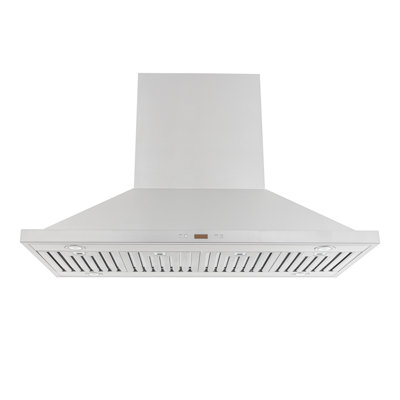 PROLINE 48-Inch Island Range Hood, Ducted, 1100 CFM, Stainless Steel, LED Lights, ULTRA-QUIET Blower Motor, 6 Speed, 3-Year Warranty, Dishwasher-Safe Filters