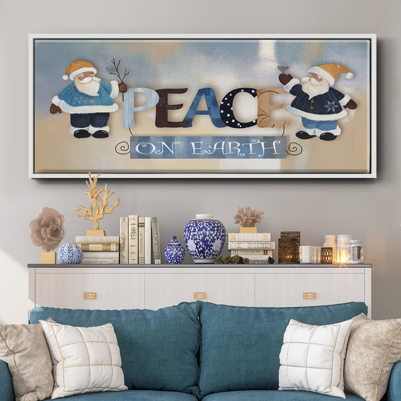 Santa Peace - toile encadrée