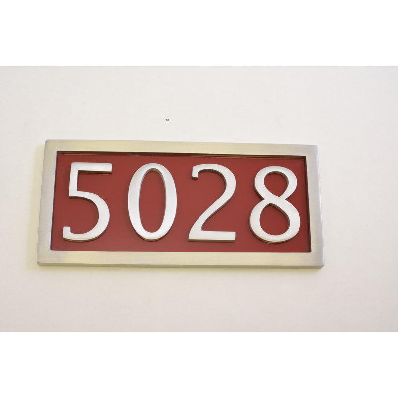 Cadre à plaque adresse, Bois rouge, Oui