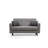 Light Grey 2-Seat Sofa-Bed, Metal & Wooden Frame, 59.4 x 33.9 x 29.5 inches | 26 DNS Sponge Seat & 22 DNS Back for Ultimate Comfort | Compact Design for Small Spaces, Stylish & Functional Furniture Solution-1266304426