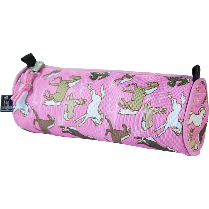 Trousse à crayons pour enfants Wildkin - Polyester 600 deniers durable pour fournitures scolaires et de voyage - Chevaux en rose