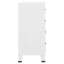 Armoire à tiroirs avec rangement en métal blanc-129884953