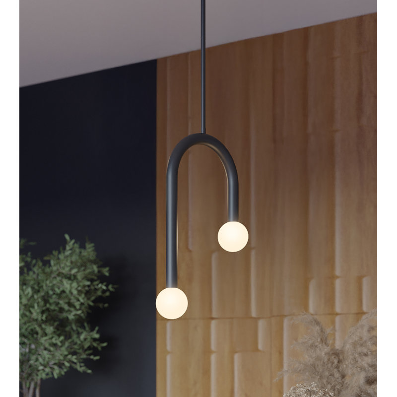 Luminaire suspendu DEL 12 po Colette - noir, Noir