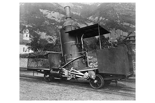 Chemin de fer rigi-reproduction de photo, H 28 po x l 42 po